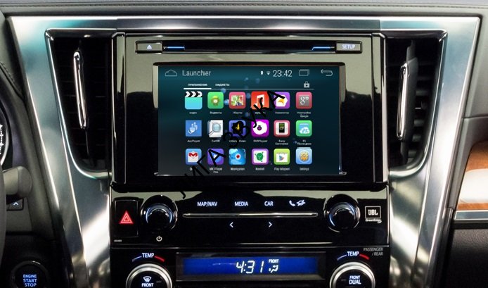Навигационный блок Toyota Alphard 2014+, Fortuner Radiola RDL-02 для штатных систем Touch&Go2 с монитором от производителя Fujitsu Ten