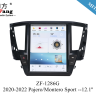 Штатная магнитола Mitsubishi Pajero Sport  2020+ Carmedia ZF-1286-Q6 Tesla Style Android 4G SIM CarPLay   