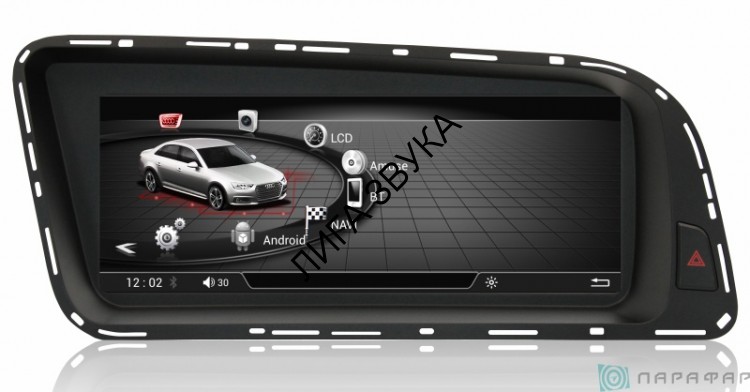 Штатная магнитола Audi Q5 2008-2016 без штатной навигации Parafar PF9606GB Android