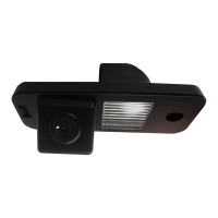 Комплект камеры заднего вида Hyundai Santa Fe (2013-) (плафон с окантовкой черный пластик) MyDean VCM-453W 