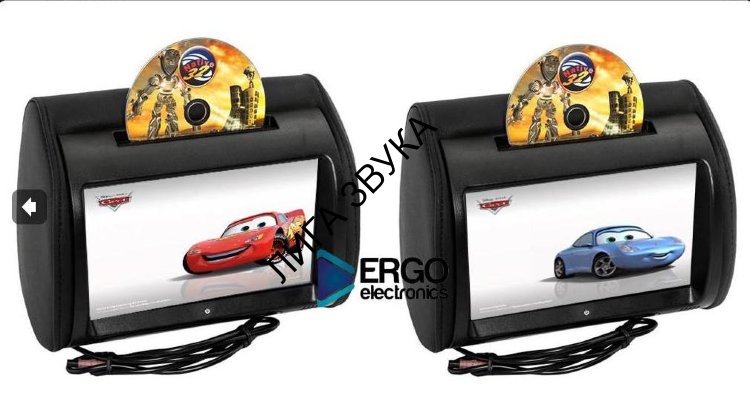 Комплект подголовников с мониторами сенсорный ERGO ER901HD черный