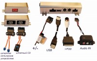 Оптический блок для подключения дополнительных устройств в оптических системах MOST Intro AUX-GE500 (+USB, +I-Pod)