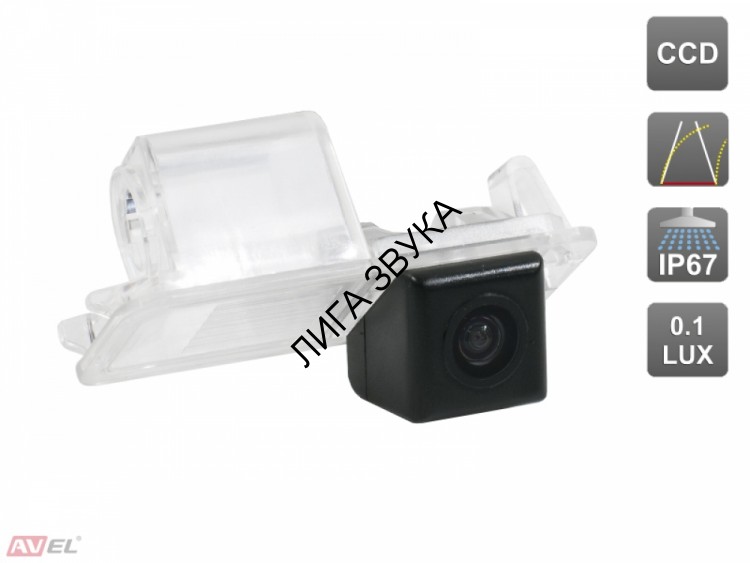 CCD штатная камера заднего вида с динамической разметкой Porsche, Seat, Volkswagen AVEL AVS326CPR (#101)