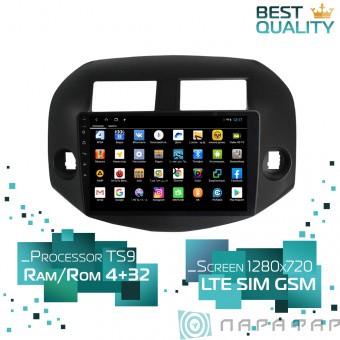 Штатная магнитола Toyota RAV4 2006-2012 Parafar PF018XHD Android Штатная магнитола Toyota RAV4 2006-2012 Parafar PF018XHD Android 9.0 4G LTE 