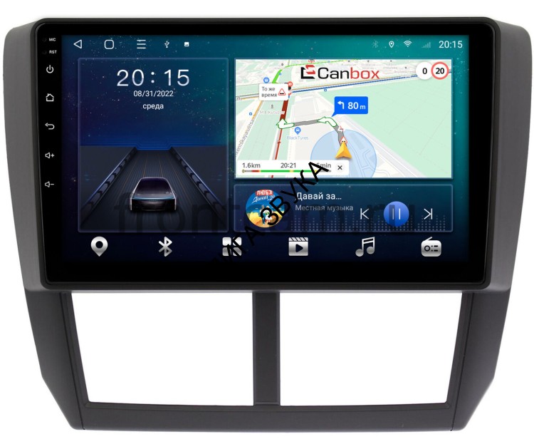 Штатная магнитола Subaru Forester 3, Impreza 3 2007-2013 Canbox L-Line 4169-9080 Android 4G-SIM, 2/32, TS18, DSP, QLed