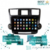Штатная магнитола Toyota Highlander 2007-2012 Parafar PF035XHD Android 8.1.0 4G LTE 