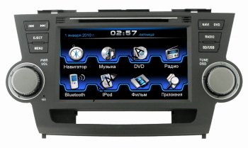 Штатная магнитола Toyota Highlander 2007-2013, Kluger 2008-2014 Intro CHR-2298HL ШТАТНАЯ МАГНИТОЛА TOYOTA HIGHLANDER '2008-13 (INTRO CHR-2298 HL)