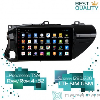 Штатная магнитола Toyota Hilux 2018+ Parafar PF063XHD Android 8.1.0 4G LTE  Штатная магнитола Toyota Hilux 2018+ Parafar PF063XHD Android 8.1.0 4G LTE 