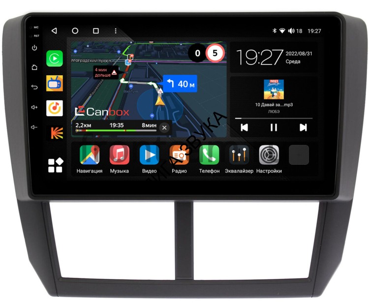 Штатная магнитола Subaru Forester 3, Impreza 3 (2007-2013) Canbox L-Line 4296-9080 Android 4G-SIM, 6/128, TS18, DSP, QLed