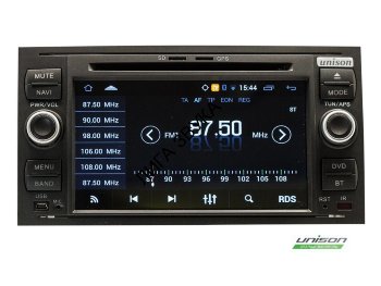   Штатная магнитола Ford C-Max 2003-2011, Fusion 2005-2012, Focus II 2005-2008, Fiesta 2005-2008, Galaxy 2006-2007, Kuga 2008-2012 Unison 7CDA Android Штатная автомагнитола Unison универсальная прямоугольная Ford Focus 2 (Форд Фокус 2) на ОС Android