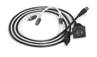 Аудиоразъем для монтажа на панели с кабелем и USB JL Audio XMD-USB/3.5MM-PNL
