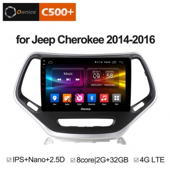 Штатная магнитола Jeep Cherokee 2014+ CarMedia OL-1253-MTK 4G LTE Android 6.0.1  CarMedia OL-1253 - Штатная магнитола JEEP Cherokee 2014+ Android 6.0.1 