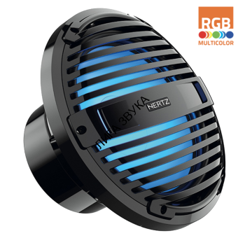 Морской сабвуфер Hertz HMS 12 B2-LD-C Marine Infinite Baffle Sub Black 2 Ohm 12-дюймовый 4-омный морской сабвуфер с RGB подсветкой, цвет черный (Charcoal). Мощность: 500 Вт продолжительная, 1000 Вт пиковая. Диаметр внешний / монтажного отверстия - 342,9 / 279,4 мм, монтажная глубина -140,6 мм. Рекомендованный тип акустического оформления - Infinite Baffle (Free Air, бесконечный акустический экран). Внешнее кольцо и центральную вставку гриля можно разобрать для покраски в любой нужный цвет соответствующий стилю оформления судна.