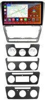 Штатная магнитола Canbox H-Line 2K 4183-10-1216 Skoda Octavia A5 2004-2013 серебро Android 4G-SIM, 4/64, DSP, QLed 2000*1200