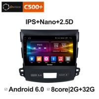 Штатная магнитола Mitsubishi Outlander XL 2007-2012, Citroen C-Crosser, Peugeot 4007 Carmedia OL-9636-MTK Android 6.0, 4G, 2ГБ-32ГБ