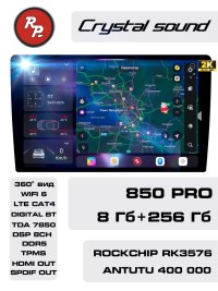 Универсальная магнитола под рамку 10 дюймов RedPower 850 Crystal PRO 8/256 Гб