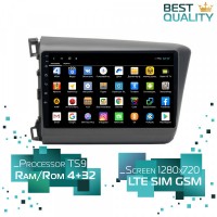Штатная магнитола Honda Civic 2012-2013 Parafar PF132AHD Android