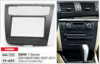 Переходная рамка BMW 1-Series (E81, 82, 87, 88) 2007-2011 климат-контроль Carav 11-481 2-DIN