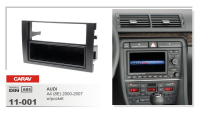 Переходная рамка Audi A4 (B6) 2002-2006, A4 (B7) 2002-2007 / Seat Exeo 2009+ с карманом Carav 11-001 1/2DIN