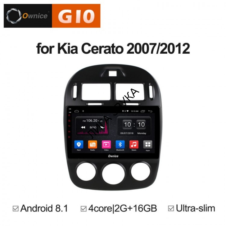 Штатная магнитола KIA Cerato I 2004-2008 с ручным управлением кондиционера Roximo Ownice G10 S1741E Android 8.1  