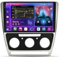 Штатная магнитола Skoda Octavia A5 2004-2013 серебро / черный - FarCar XXL005M Android 10, QLed-2K, ТОП процессор, 8Гб-256Гб, QLED, 2000*1200 Carplay, SIM-слот