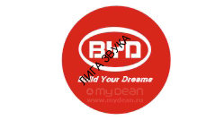Светодиодная подсветка в дверь автомобиля с логотипом BYD MyDean CLL-035 (красный фон) 
