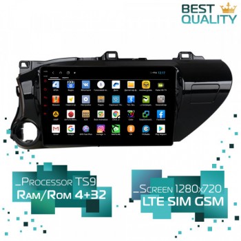Штатная магнитола Toyota Hilux 2018 + Parafar PF063AHD Android Штатная магнитола Toyota Hilux 2018 + Parafar PF063AHD Android