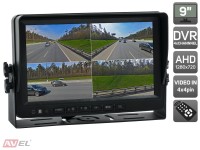 Парковочный монитор с квадратором 9" для грузовиков и автобусов Avel AVS0905DVR