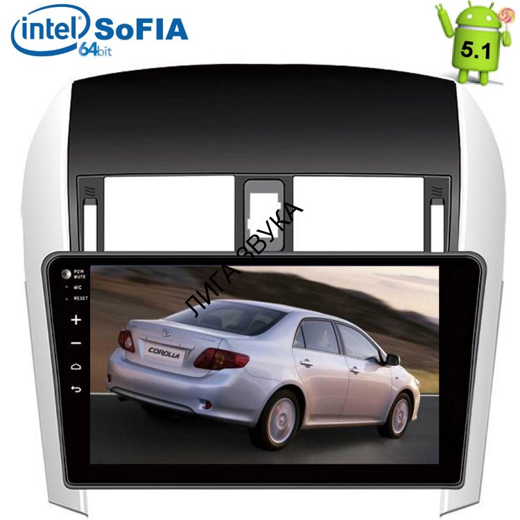 Штатная магнитола Toyota Corolla 2006-2013 LeTrun 1608 Android 5.1.1 Intel SoFIA
