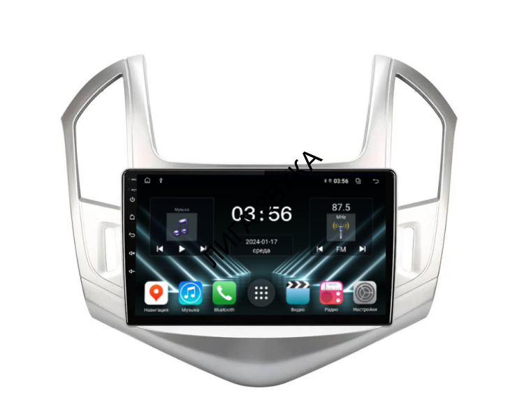 Штатная магнитола Chevrolet Cruze 2012-2015 черная / серебро FarCar D261M Android