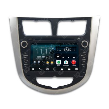 Штатная магнитола Hyundai Solaris, Verna, i-25 2010-2017 IQ NAVI D44-1608 IQ NAVI D44-1608 - Штатная магнитола Hyundai Solaris I (2010-2016) , 1024x600 DVD пластик