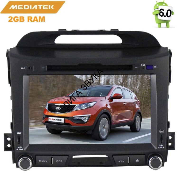 Штатная магнитола Kia Sportage III 2010-2016 Letrun 2020 KD Android 6.0.1 MTK 4G