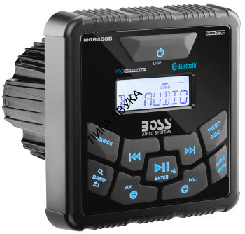 Морская магнитола Boss Audio MGR450B BOSS Audio MGR450B - магнитола из морской серии, USB / Bluetooth / AUX / FM