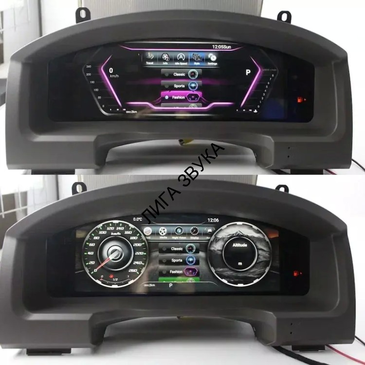 Электронная панель приборов Toyoya Land Cruiser 200 2008-2015 - Carmedia NH-LCD-T01 с сенсорным LCD / ЖК 12.3" экраном QLED