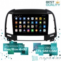 Штатная магнитола Hyundai Santa Fe 2006-2012 (рамка под 3 и 4 отверстия под кнопки) Parafar PF208XHD Android 8.1.0 4G LTE 