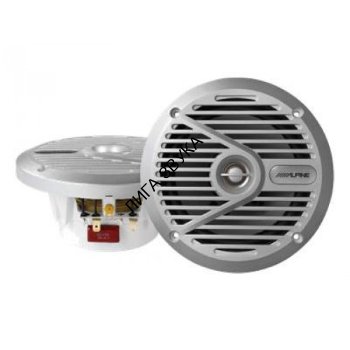 Коаксиальная акустическая система для водного транспорта Alpine SPS-M601  Alpine SPS-M601 - 6,5" коаксиальная акустическая система, морская версия, 4 Ом, 89 дБ/Вт/м, серебристый 