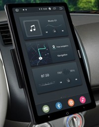 1DIN универсальная магнитола поворотный экран 13.3" Carmedia OL-1032-1D-P