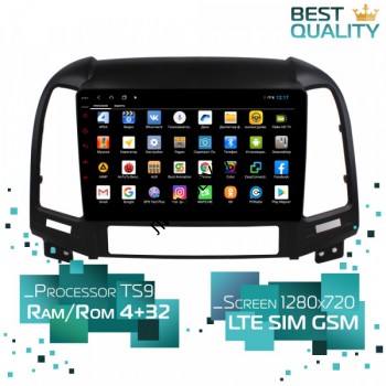 Штатная магнитола Hyundai Santa Fe 2 2009-2011 Parafar PF208AHD Android Штатная магнитола Hyundai Santa Fe 2 2009-2011 Parafar PF208AHD Android