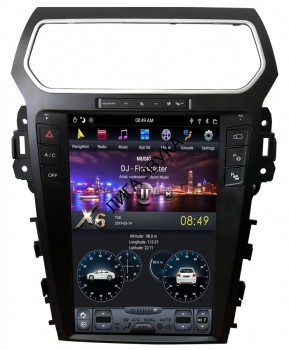 Штатная магнитола Ford Explorer 2015-2019 Synq 2 / 3 Carmedia ZF-1263-S2-DSP / ZF-1263-S3-DSP Tesla Style DSP Штатная магнитола для Ford Explorer 2015-2019 (Synq 2 и 3) - Carmedia ZF-1263-S2/S3-DSP ("Тесла-стиль") на Android 9.0, 6-ТУРБО ядер, 4ГБ-32ГБ и встроенным DSP