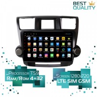Штатная магнитола Toyota Highlander 2007-2012 Parafar PF035AHD Android