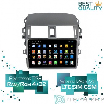 Штатная магнитола Toyota Corolla 2007-2012 Parafar PF974XHD Android 8.1.0 4G LTE  Штатная магнитола Toyota Corolla 2007-2012 Parafar PF974XHD Android 8.1.0 4G LTE 