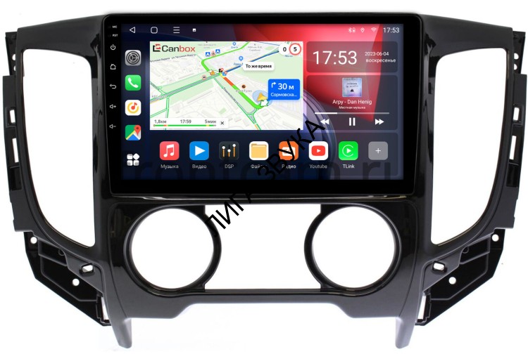Штатная магнитола Canbox L-Line 4169-9339 Mitsubishi L200 5 (2015-2019) (с кондиционером, глянцевая) Android (4G-SIM, 2/32, TS18, DSP, QLed)
