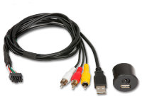 Удлинительный кабель USB и AUX с круглой монтажной площадкой (в прикуриватель) Alpine KCU-1A