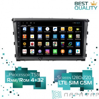 Штатная магнитола Zotye T600 2016-2018 Parafar PF313XHD Android 8.1.0 4G LTE  Штатная магнитола Zotye T600 2016-2018 Parafar PF313XHD Android 8.1.0 4G LTE 