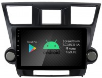 Штатная магнитола Toyota Highlander 2007-2014 Roximo RI-1122 Android 4G модем