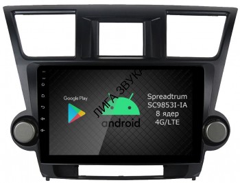 Штатная магнитола Toyota Highlander 2007-2014 Roximo RI-1122 Android 4G модем Штатная магнитола Roximo RI-1122 для Toyota Highlander 2, 2007-2014

