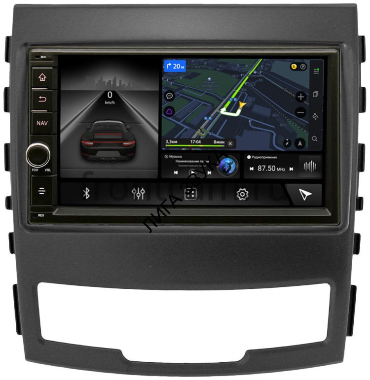 Штатная магнитола SsangYong Actyon 2 2010-2013 Canbox H-Line 5603-RP-TYACB-61 Android 4G-SIM, 4/64, DSP, IPS с крутилкой