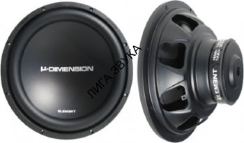 Пассивный сабвуфер 12 дюймов µ-Dimension EL-S124 300 Ватт µ-Dimension EL-S124 - Пассивный сабвуфер 12"