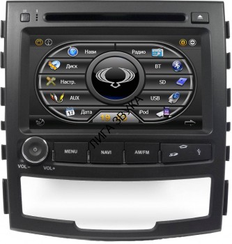 Штатная магнитола SsangYong New Actyon II 2010-2013 MyDean 7172 Штатное головное устройство MyDean 7172 для автомобиля SsangYong New Аctyon

