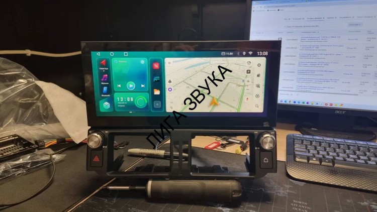 Штатная магнитола Toyota Prado 150 2013+  Android Carmedia KP-T-12-6128-TS10/KP-T1203FW